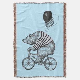 Ballongcykelbjörn Filt