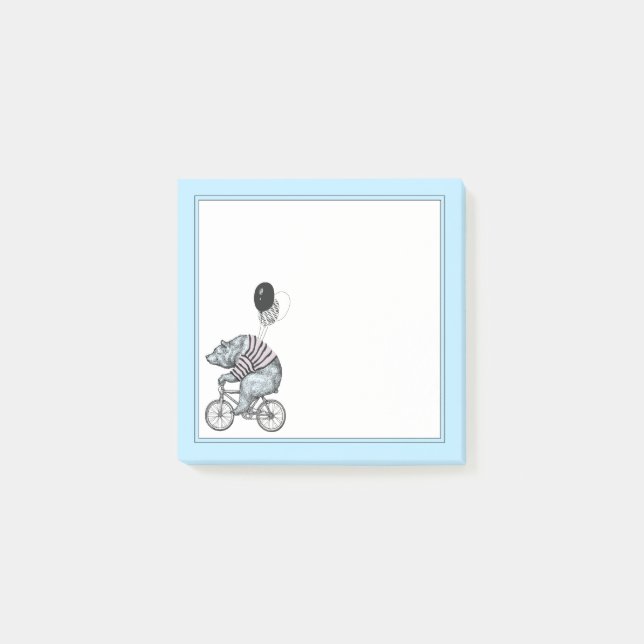 Ballongcykelbjörn Post-it Block (Framsida)