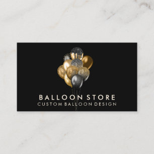 Ballongdekoration Boho rustik Svart Visitkort