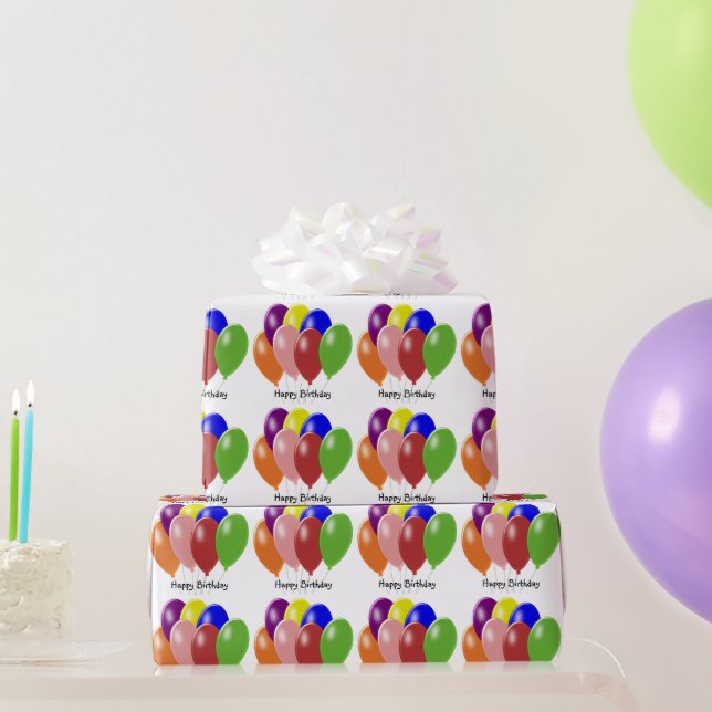 Ballongdesign Födelsedagspresent Presentpapper (Festgåvor)