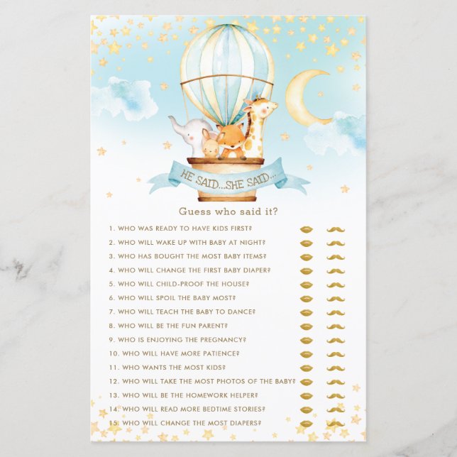 Ballongdjur Han sa att hon sa kul spel (Framsida)