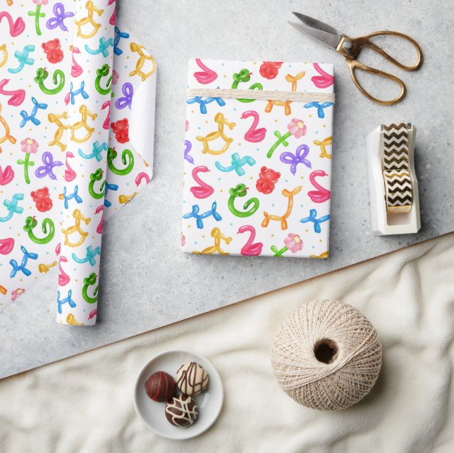 Ballongdjur Inpackningspapper, Födelsedagspresentp Presentpapper (Hantverk)