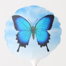 Ballongen Ballon, blå Ulysses Swallowtail Butterfl