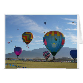 Ballongen samla i en klunga hälsningskort