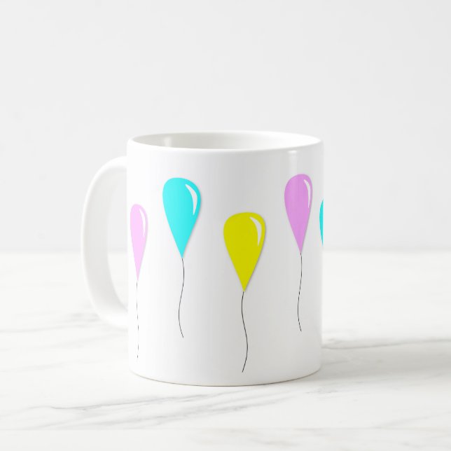Ballongen shoppar partymuggen kaffemugg (Framsida vänster)