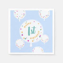 Ballonger anpassade napkin blue pappersservett