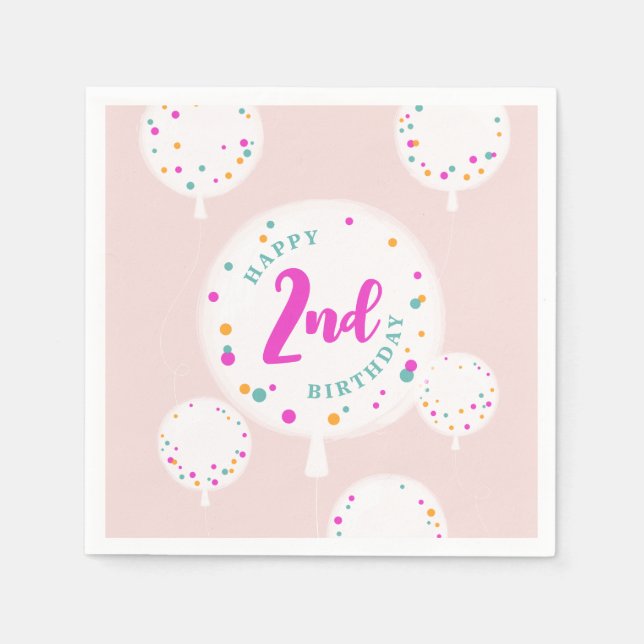 Ballonger anpassade rosa av servetter (Framsidan)