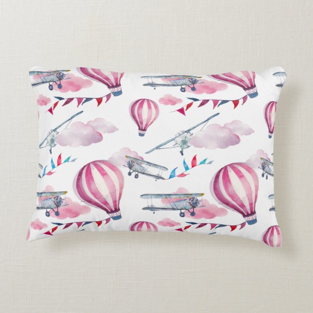 Ballonger & Biplan Prydnadskudde (Baksidan)