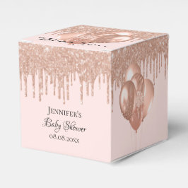 Ballonger för babyskaren ro guld glitter presentaskar