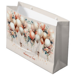 Ballonger för färglös vit persikofärgad Blommigt E