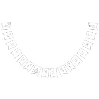 Ballonger för färgning av grattis på födelsedagen, vimplar