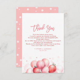 Ballonger för jordgubbar, babyskor liten Tack