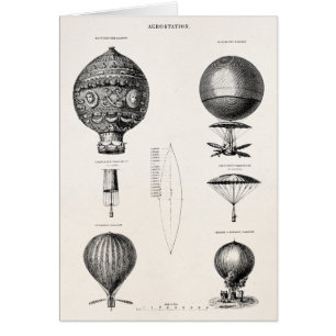 Ballonger för Retro Airship för vintageluftballong OBS Kort