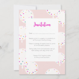 Ballonger för rosa inbjudningar