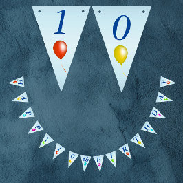 Ballonger från Grattis på födelsedagen med ljus på Vimplar