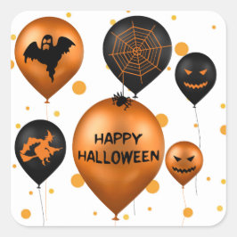 Ballonger happy halloween Party Fyrkantigt Klistermärke