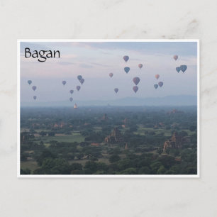 ballonger i bagan luft vykort