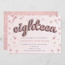  ballonger i ro Guld och Glitter 18:e födelsedag