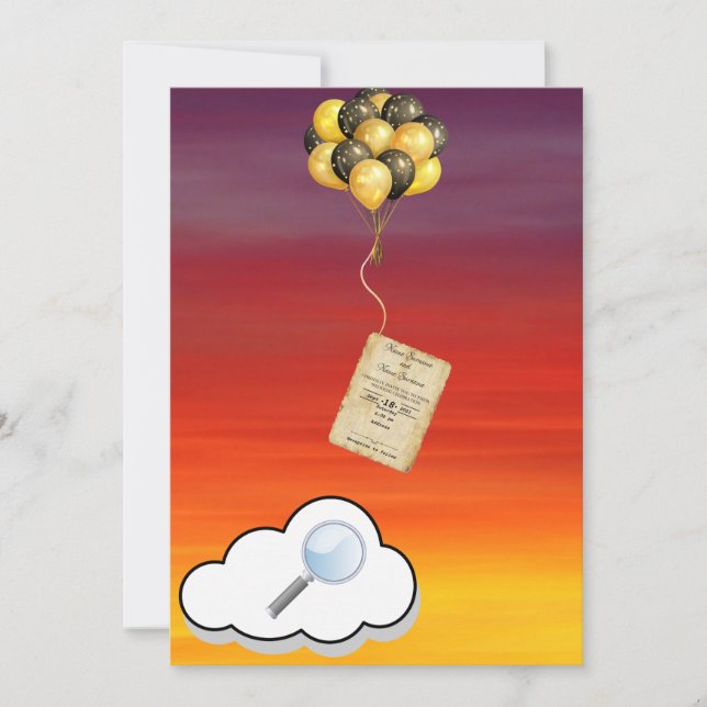 Ballonger Inbjudningar (Framsida)
