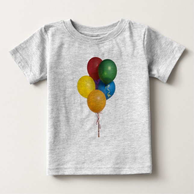 Ballonger med flera färgade Party T Shirt (Framsida)