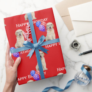 Ballonger med gyllene bakverk presentpapper