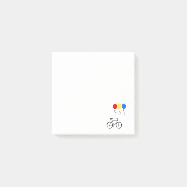 Ballonger och cykel post-it block (Framsida)
