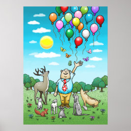 Ballonger och födelsedagar, det perfekta paret! Af Poster