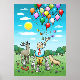 Ballonger och födelsedagar, det perfekta paret! Af Poster