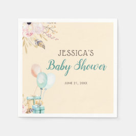 Ballonger och presenter Baby Shower Pappersservett