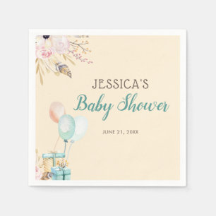 Ballonger och presenter Baby Shower Pappersservett