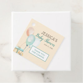 Ballonger och presenter Boho Baby Shower Tack Gåvor Etiketter
