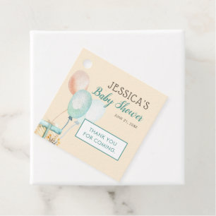 Ballonger och presenter Boho Baby Shower Tack Gåvor Etiketter
