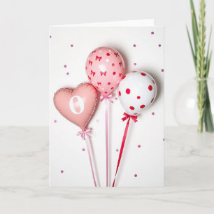 Ballonger Och Slingor Födelsedags Kort
