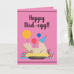 Ballonger om Cute Rosa Funny Chicken Humor på föde Kort