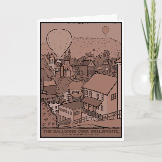 Ballonger över Bellefonte Kort (Framsida)