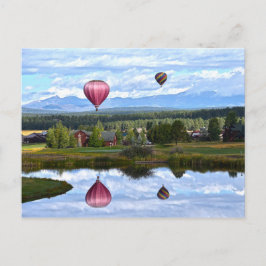 Ballonger över Pagosa Springs Golfbana, Colorado Vykort