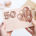 Ballonger ro Guld 50:e Födelsedagsfesten Inbjudningar<br><div class="desc">Ro Guld-bubblor 50:e Födelsedagsfest inbjudan Se matchningssamling i Niche & Nest Store</div>