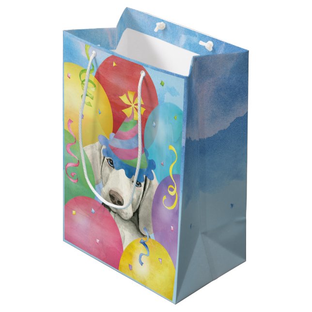 Ballonger Wemaraner Medium Gift Bag (Framsidan Vinklad)