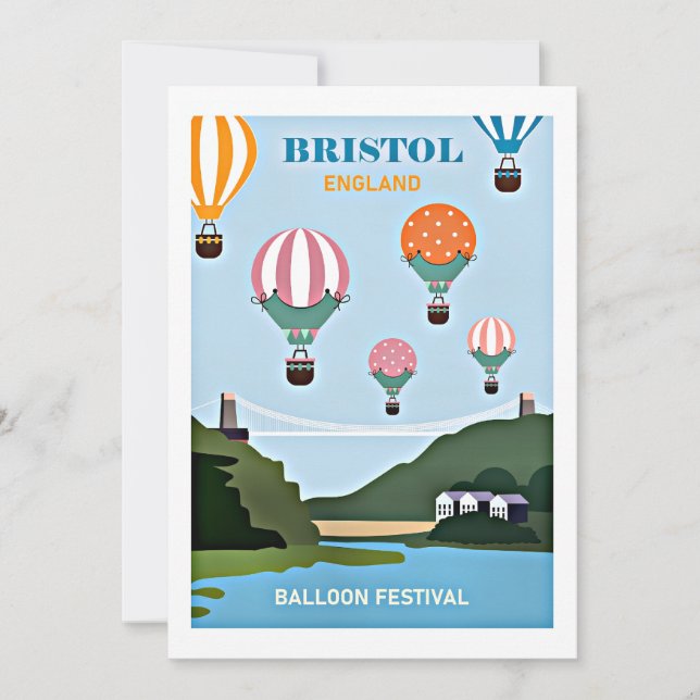 Ballongfestival i Bristol England Kort (Framsida)
