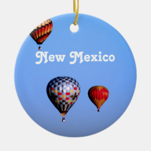 Ballongfestival i nytt - mexico julgransprydnad keramik