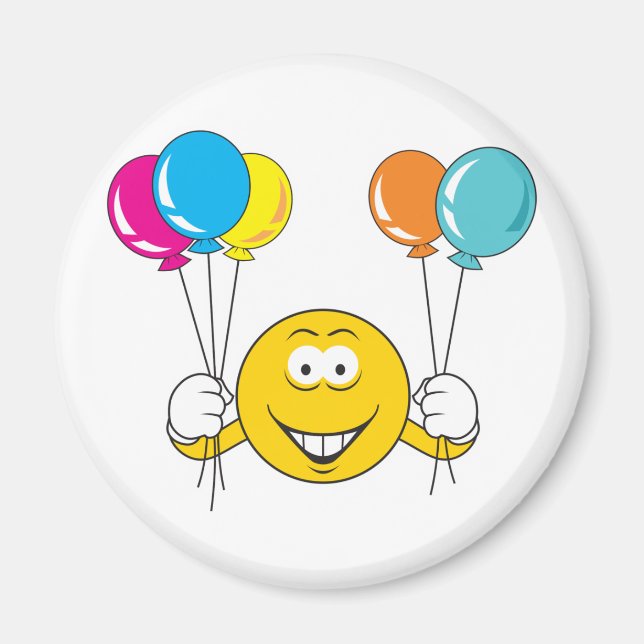 Ballongfirande Ansikte Magnet (Framsidan)