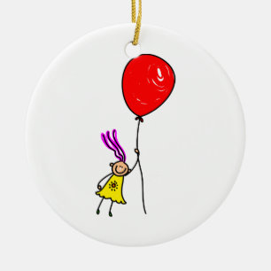 Ballongflicka Julgransprydnad Keramik