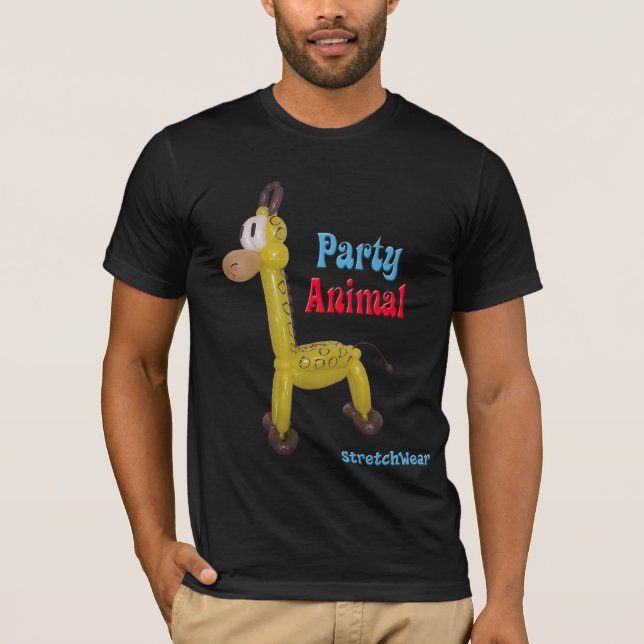 Ballonggiraff - partydjur tee shirt (Framsida)