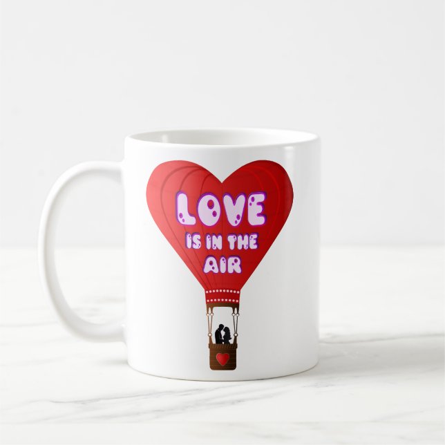 Ballonghjärta Kärlek Kaffemugg (Vänster)