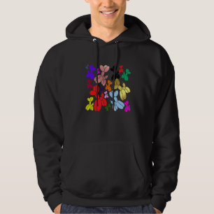 Ballonghundar  söta färgglada ballonger djur hoodie