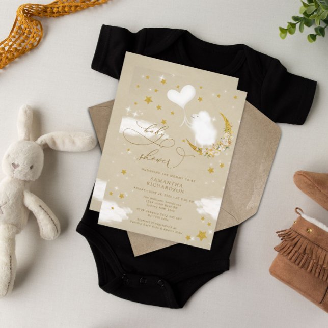 Ballonginbjudan för spädbarnshuggare för Baby-lamp Inbjudningar (Skapare uppladdad)