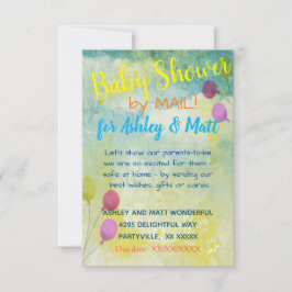 Ballonginbjudan till babyvisningsprogram efter Dai Inbjudningar