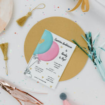 Ballonginbjudan till babyvisningsprogram