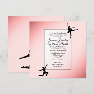 Ballonginbjudan till Dusty Ro Ballet Dancers Weddi Inbjudningar