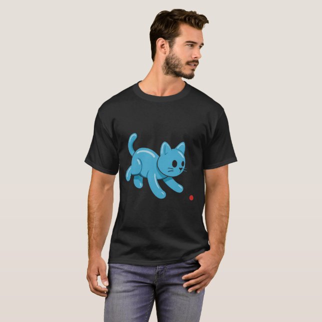 Ballongkatt vs. Laserprick T Shirt (Hel framsida)